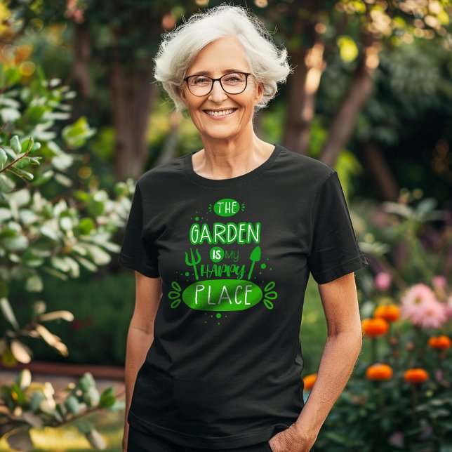 Camiseta O Jardim É Meu Lugar Feliz (Criador carregado)