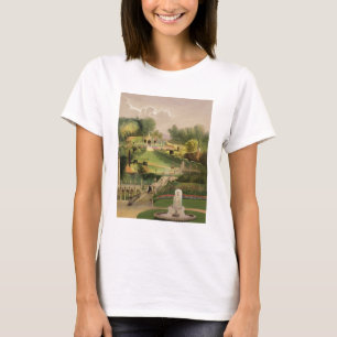 Camiseta O jardim no lado do monte, castelo Combe, 'de T