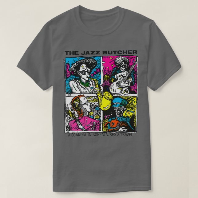 Camiseta O Jazz Butcher 8 (Frente do Design)