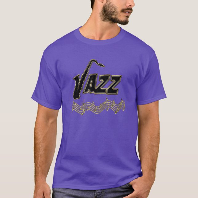 Camiseta O jazz do ~ do amante de música jazz nota o (Frente)