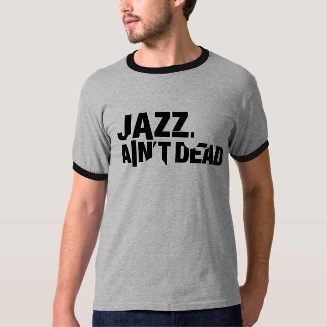 Camiseta O JAZZ NÃO É letras INOPERANTES do t-shirt (Frente)
