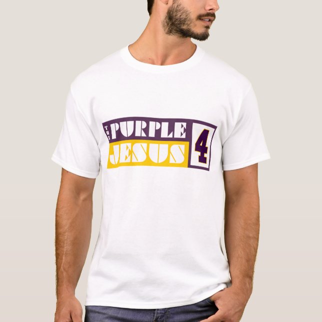 Camiseta O Jesus roxo (Frente)