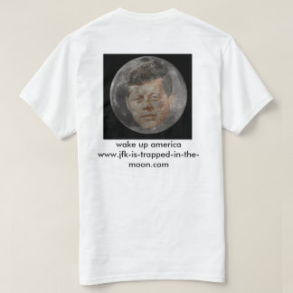 Camiseta o jfk é prendido na lua