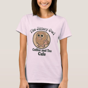 Camiseta O Jittery Owl Coffee e Tea Cafe