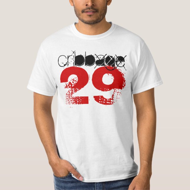 Camiseta o jogador 29 indescritíveis do cribbage entrega a (Frente)