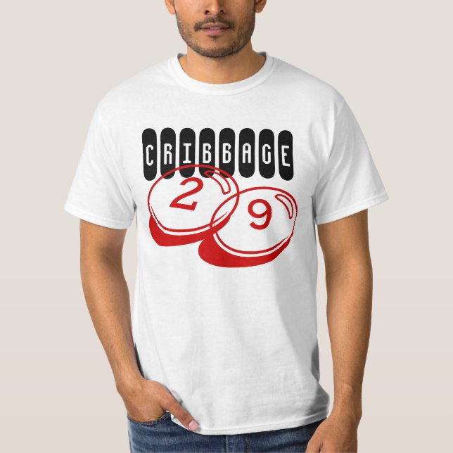 Camiseta o jogador 29 indescritíveis do cribbage entrega a (Frente)