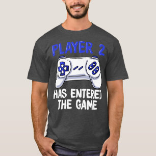 Camiseta O Jogador 2 Entrou No Jogo Bebê Gravidez Annou