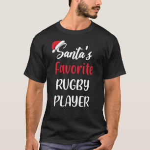 Camiseta O jogador de rugby favorito do Papai Noel Rugby