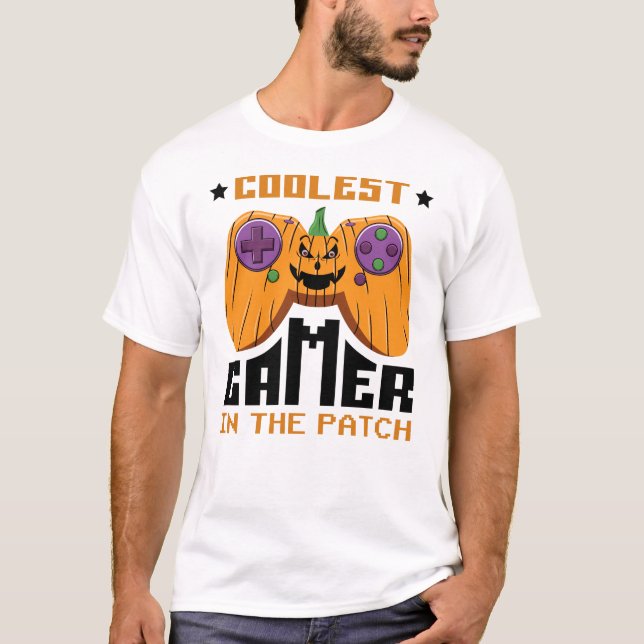 Camiseta O Jogador Mais Legal No Patch Halloween Dift (Frente)
