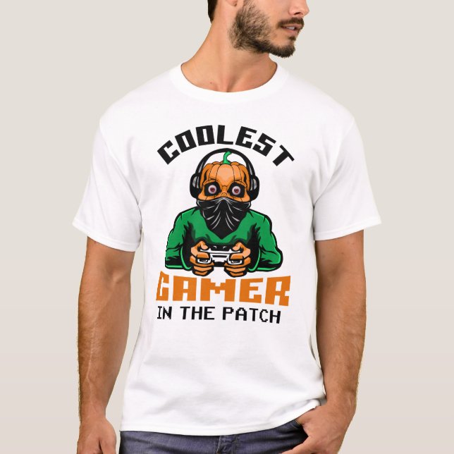 Camiseta O Jogador Mais Legal No Patch Halloween Dift (Frente)
