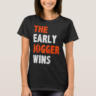 Camiseta O Jogador Precoce ganha Triathlon Marathon Raglan 
