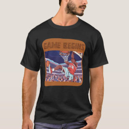 Camiseta o jogo de basquetebol do slam dunk começa