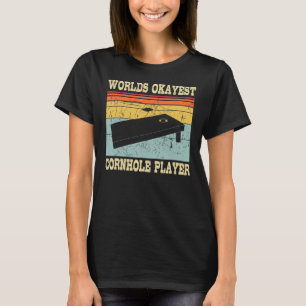 Camiseta O Jogo de Toss do Jogador da Cornhole Mais Okayest