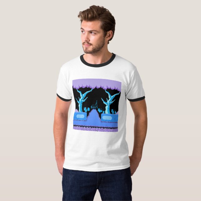 Camiseta O jogo de vídeo de 8 bits retro inspirou o t-shirt (Frente Completa)