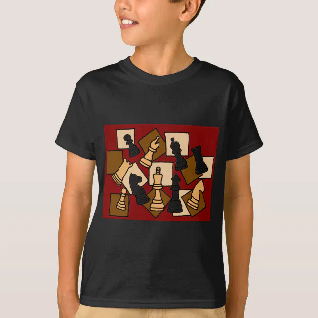 Camiseta infantil Xadrez jogo arte e ciência
