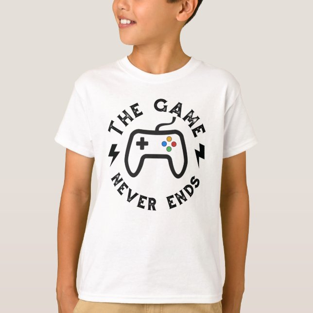 Camiseta O jogo nunca acaba (Frente)