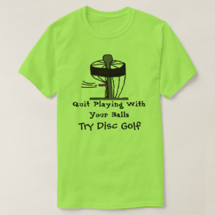 Camiseta O jogo parado com bolas tenta o t-shirt do golfe