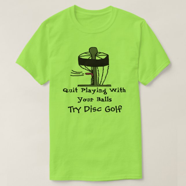 Camiseta O jogo parado com bolas tenta o t-shirt do golfe (Frente do Design)
