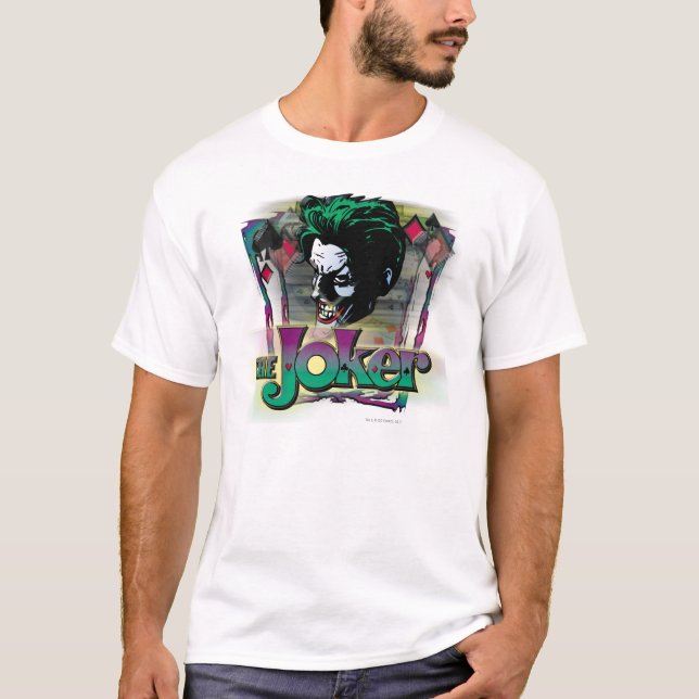 Camiseta O Joker - Rosto e Logotipo (Frente)