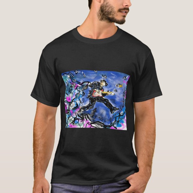 Camiseta O jovem e o mar profundo (Frente)