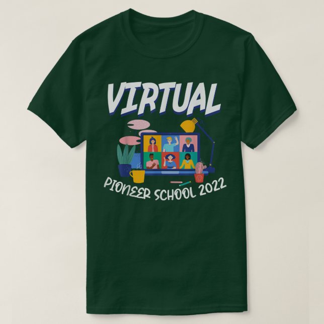 Camiseta O JW Virtual 2022 Pioneer School Testemunha a Melh (Frente do Design)