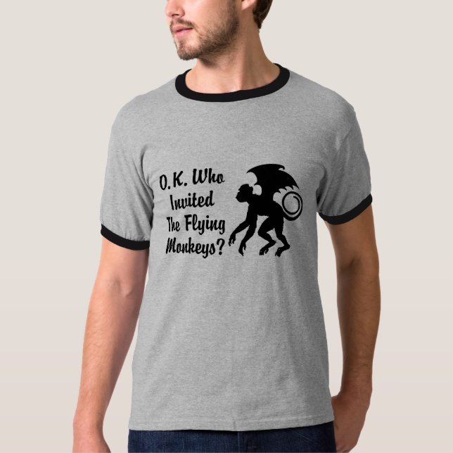 Camiseta o. k. que convidou os macacos voadores (Frente)