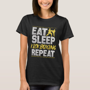 Camiseta O Kickboxing Repetir Artes Marciais Retro Homens C