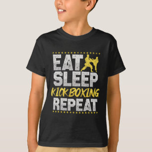 Camiseta O Kickboxing Repetir Artes Marciais Retro Homens C