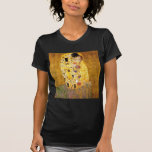 Camiseta O Kiss Gustav Klimt<br><div class="desc">Imperial obra-prima do pintor austríaco Gustav Klimt: A pintura de Beijo</div>