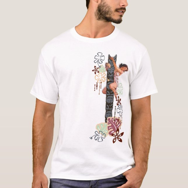 Camiseta O kitsch Bitsch: Acima de uma árvore de Tiki! (Frente)