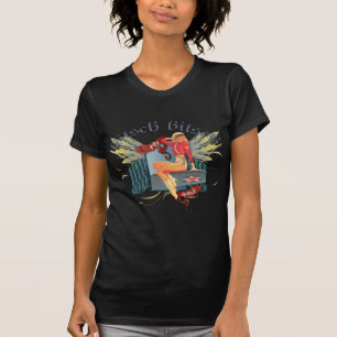 Camiseta O kitsch Bitsch: Pin-Acima do tatuagem da menina