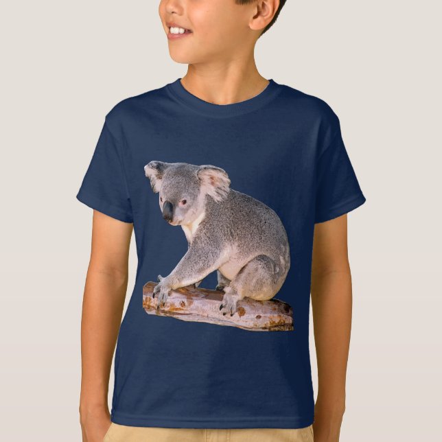Camiseta O Koala caçoa o t-shirt escuro (Frente)