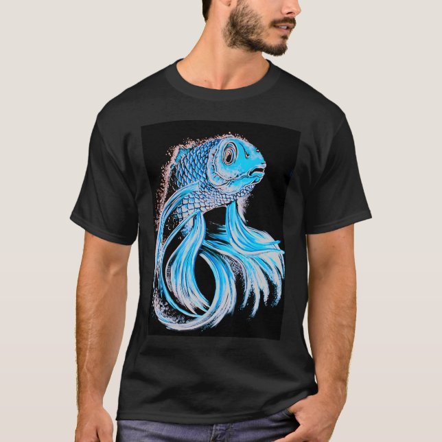 Camiseta O Koi Azul (Frente)