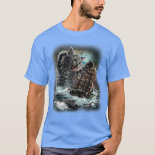 Camiseta O Kraken é o lendário monstro do mar de Gato Gigan