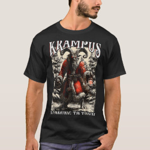 Camiseta O Krampus Está Chegando à Cidade Natal Terror Féri