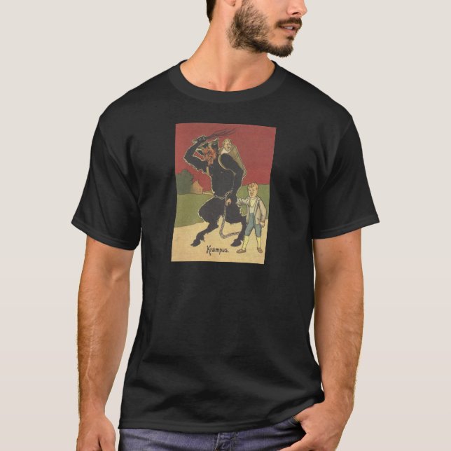 Camiseta O Krampus sequestrando crianças (Frente)