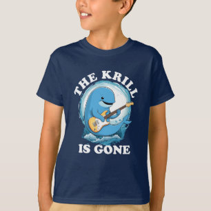 Camiseta O Krill Se Foi - Baleia Engraçada Tocando Violão