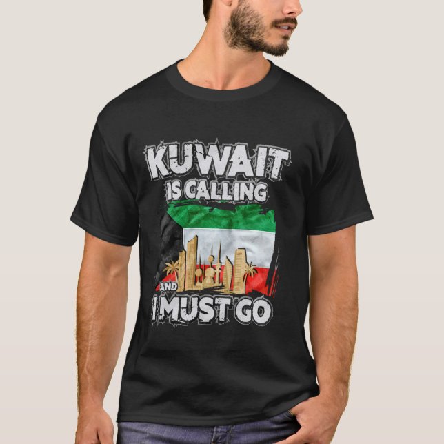 Camiseta O Kuwait Está Ligando E Eu Preciso Ir (Frente)