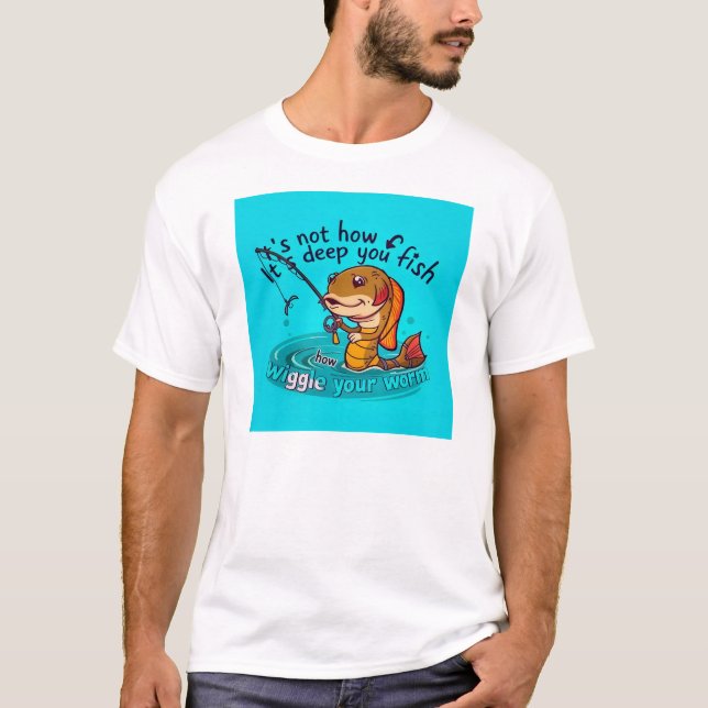 Camiseta O Lado Divertido da Pesca (Frente)