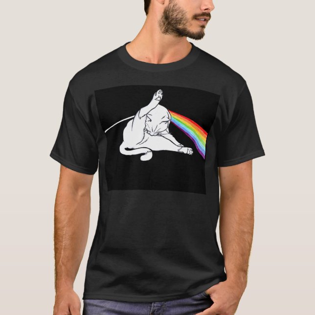 Camiseta o lado escuro do gato (Frente)