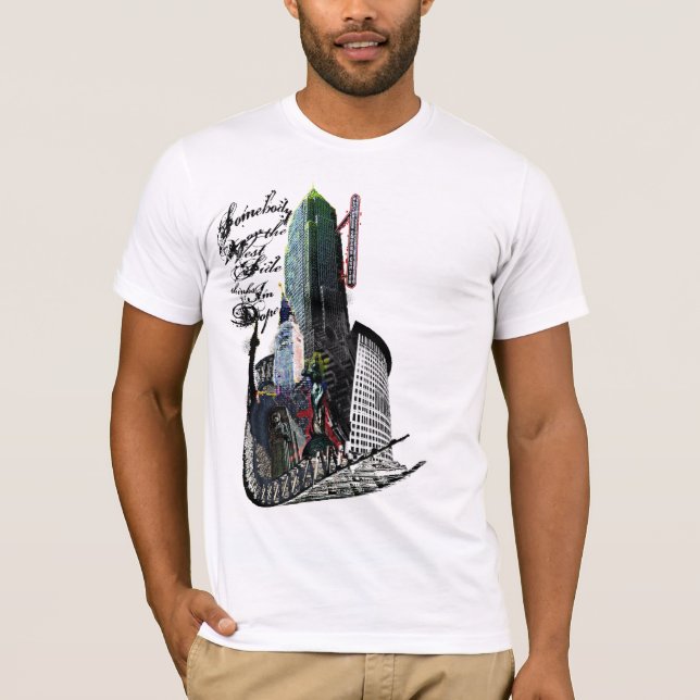 Camiseta O lado oeste pensa que eu sou narcótico (Frente)