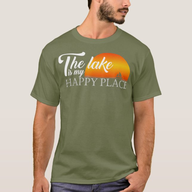 Camiseta O Lago É Meu Lugar Feliz Rafando (Frente)