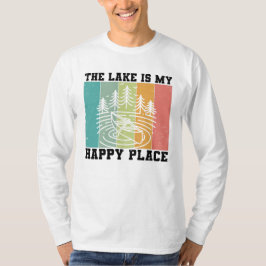 Camiseta O lago é o meu feliz lugar, o lago Vintage, que af