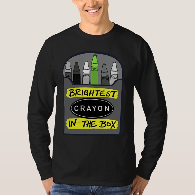 Camiseta O Lápis de Cera Mais Brilhante da Caixa de Volta à (Frente)