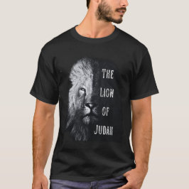 Camiseta O Leão de Judá Jesus Cristo Grunge Preto