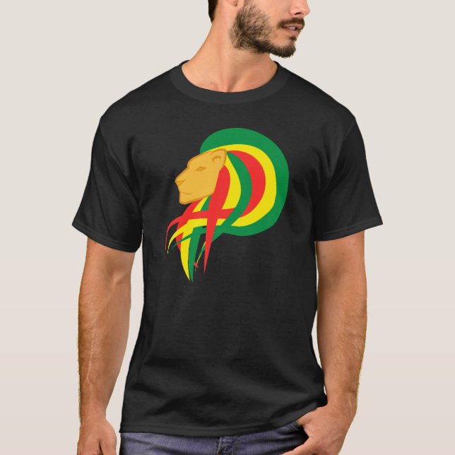 Camiseta O leão do selassie de Judah - de Haile mim (Frente)