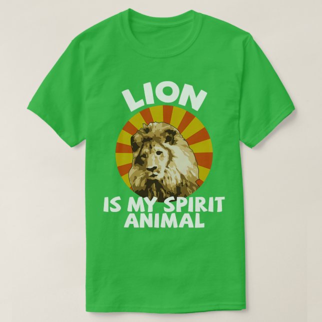 Camiseta O Leão É O Meu Animal Espirituoso (Frente do Design)