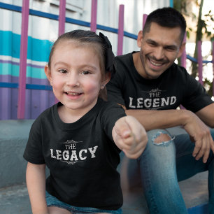 Camiseta O Legado Dia dos Pais Meninas Preto