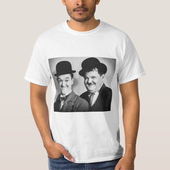 Camiseta "O legado do riso de Laurel-Hardy: 95 anos (Frente)