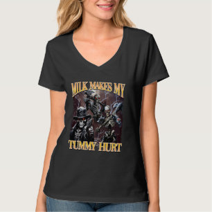 Camiseta O Leite Faz Meu Estômago Doer de Forma Engraçada E
